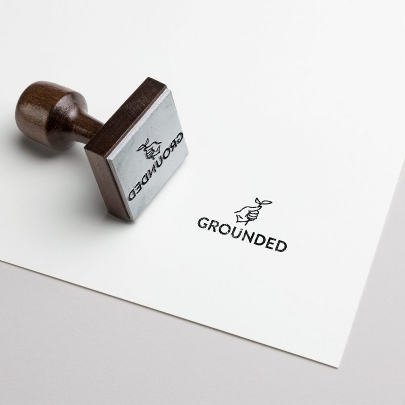 Grounded logo and stamp
